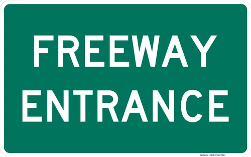 "Freeway Entrance" Sign, MUTCD Guide Sign (Part#: SKD13-3)
