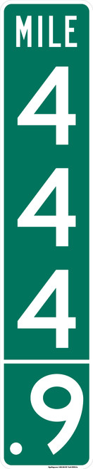 "Intermediate Reference Location (4 Digits) - Custom" Sign, MUTCD Guide Sign (Part#: SKD10-3a)