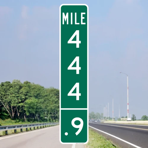 "Intermediate Reference Location (4 Digits) - Custom" Sign, MUTCD Guide Sign (Part#: SKD10-3a) - 6"x24"