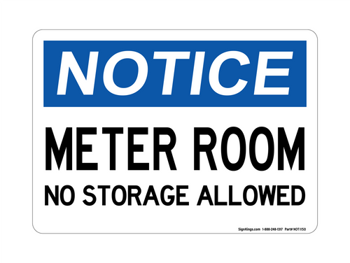 Meter Room No Storage Allowed