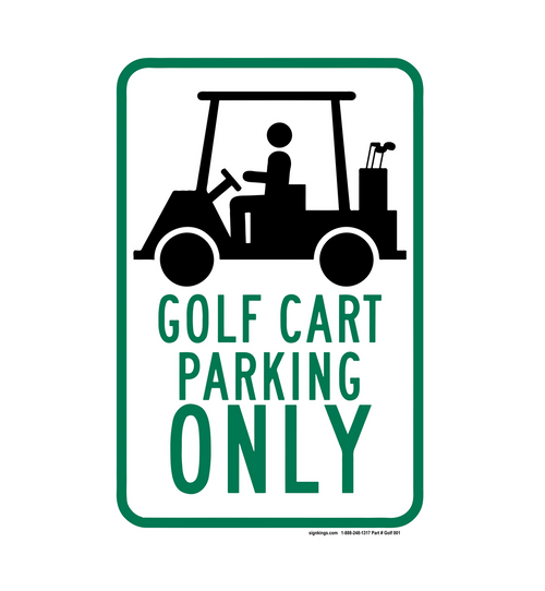 Golf Cart Sign