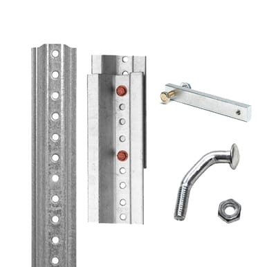 Galvanized U-Channel Sign Post (3.5ft to 8ft) (Part#: Galvanized Metal Sign Post-2)