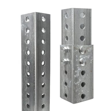 Galvanized 2x2 Square Sign Post (6 to 10 ft) (Part#: SQUARE)