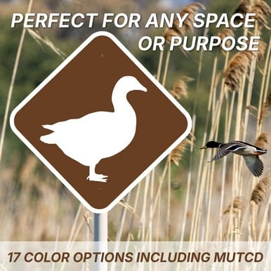 Custom "Duck" Brown and White Diamond Sign, CUSTOM Diamond Sign(Part#: CUST2)
