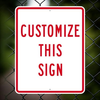 Custom Vertical Sign (Part#: CUST4)