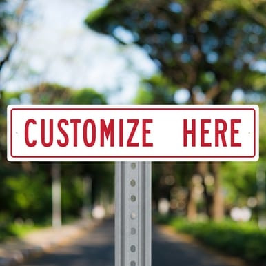 Custom Street Sign (Part#: CUST5)