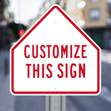 Custom Pentagon Sign (Part#: CUST7)