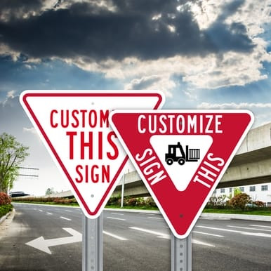 Custom Yield Sign (Par#: CUSTTRI)