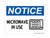 Microwave In Use (Microwave Symbol), OSHA Notice Sign (Part#: NOT1407)