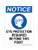 Eye Protection Required Beyond This Point (PPE Symbol), OSHA Notice Sign (Part#: NOT1306)