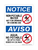 Non-Potable Water Not For Drinking Or Cooking Use (No Water Symbol) English/Spanish, Notice Sign