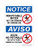 Non-Potable Water Not For Drinking Or Cooking Use (No Water Symbol) English/Spanish, OSHA Notice Sign (Part#: NOT1344)
