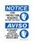 Ear Protection Required Beyond This Point (PPE Symbol) English/Spanish, OSHA Notice Sign (Part#: NOT1351)