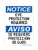 Eye Protection Required English/Spanish Ver 2, OSHA Notice Sign (Part#: NOT1356)