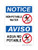 Non-Potable Water (No Water Symbol) English/Spanish, OSHA Notice Sign (Part#: NOT1341)
