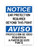Ear Protection: REQUIRED Beyond This Point English/Spanish, OSHA Notice Sign (Part#: NOT1350)