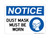 Dust Mask Must Be Worn (PPE Symbol), OSHA Notice Sign (Part#: NOT1316)