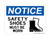 Safety Shoes Must Be Worn (With Shoes Symbol), OSHA Notice Sign (Part#: NOT1230)