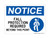 Fall Protection Required Beyond This Point (With Harness Symbol), OSHA Notice Sign (Part#: NOT1221)