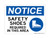 Safety Shoes Required In This Area (With Blue Shoe Symbol), OSHA Notice Sign (Part#: NOT1243)