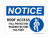 Roof Access Fall Protection Required Beyond This Point (With Harness Symbol), OSHA Notice Sign (Part#: NOT1233)