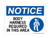 Body Harness Required In This Area (With Harness Symbol), OSHA Notice Sign (Part#: NOT1212)