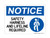 Safety Harness And Lifeline Required (With Harness Symbol), OSHA Notice Sign (Part#: NOT1211)