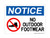 No Outdoor Footwear (No Shoes Symbol), OSHA Notice Sign (Part#: NOT1700)