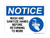 Wash And Sanitize Your Hands Before Returning To Work (Hand Washing Right Symbol), OSHA Notice Sign (Part#: NOT1647)