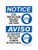 Eye Protection Required Beyond This Point (PPE Symbol) English/Spanish, OSHA Notice Sign (Part#: NOT1359)
