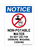 Non-Potable Water Do Not Use For Drinking, Washing, Cooking(No Water Symbol), Notice Sign
