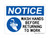 Wash Hands Before Returning To Work (Hand Washing Left Symbol), OSHA Notice Sign (Part#: NOT1656)
