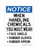 When Handling Chemical You Must Wear Face Shield Rubber Gloves Rubber Apron (Bullet Points), OSHA Notice Sign (Part#: NOT1334)