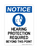Hearing Protection Required Beyond This Point (PPE Symbol), Notice Sign