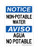 Non-Potable Water English/Spanish, OSHA Notice Sign (Part#: NOT1339)