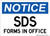SDS Forms In Office, OSHA Notice Sign (Part#: NOT1724)