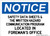 Safety Data Sheets & The Written Hazard Communication Program Located In Foreman's Office, OSHA Notice Sign (Part#: NOT1730)