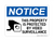 This Property Is Protected By Video Surveillance (Camera Symbol), Notice Sign