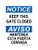 Keep This Gate Closed English/Spanish, OSHA Notice Sign (Part#: NOT1761)