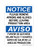 Please Remove Aprons And Gloves Before Leaving Production Area English/Spanish, OSHA Notice Sign (Part#: NOT1778)
