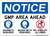 GMP Area Ahead Hairnets Beard Nets Required No Jewelry Allowed (PPE And No Jewelry Symbols) , Notice Sign