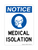 Medical Isolation (PPE Symbol), Notice Sign