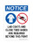 Lab Coats And Closed Toe Shoes Are Required Beyond This Point (PPE and No Open Toes Shoe Symbols), OSHA Notice Sign (Part#: NOT1791)