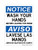 Wash Your Hands Before Leaving This Room English/Spanish, OSHA Notice Sign (Part#: NOT1802)