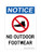No Outdoor Footwear (No Shoes Symbol) Version 2, OSHA Notice Sign (Part#: NOT1807)