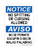 No Spitting Or Cursing Allowed English/Spanish, OSHA Notice Sign (Part#: NOT1810)