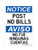 Post No Bills English/Spanish, OSHA Notice Sign (Part#: NOT1812)