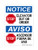 Elevator Out Of Order (Stop Symbol) English/Spanish, OSHA Notice Sign (Part#: NOT1817)