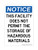 This Facility Does Not Permit The Storage Of Hazardous Materials Version 2, OSHA Notice Sign (Part#: NOT1822)