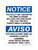 This Facility May Contain The Following Allergens: Milk, Egg, Fish, Crustacean, Shellfish, Tree Nuts, Peanuts, Wheat, & Soybeans English/Spanish, Notice Sign